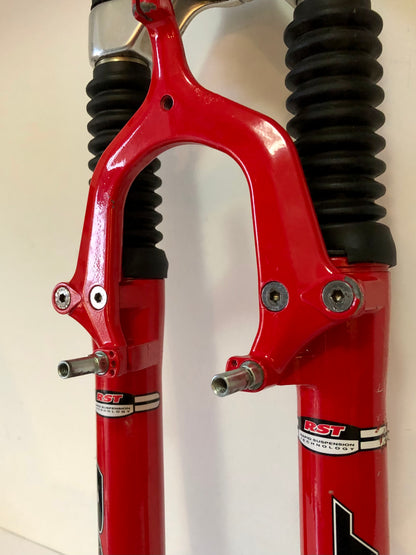 Forcella RST Mozo PRO. MTB 26" 110mm. Cannotto sterzo sostituibile.