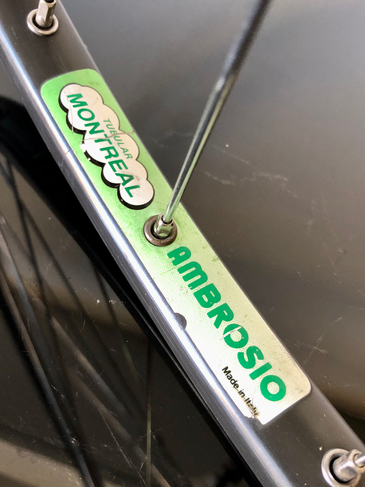 Ruote da corsa Campagnolo C-Record, Ambrosio Montreal. Per tubolare.