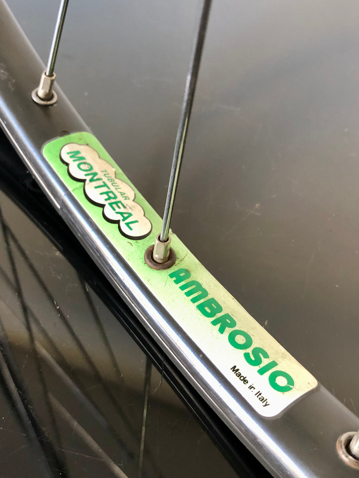 Ruote da corsa Campagnolo C-Record, Ambrosio Montreal. Per tubolare.