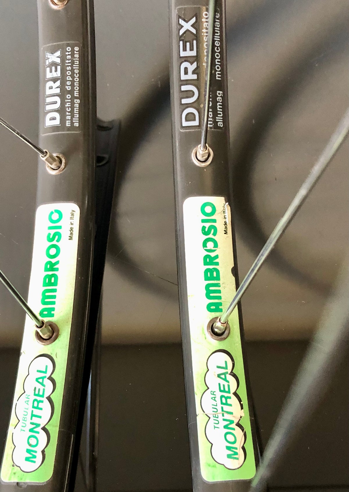 Ruote da corsa Campagnolo C-Record, Ambrosio Montreal. Per tubolare.