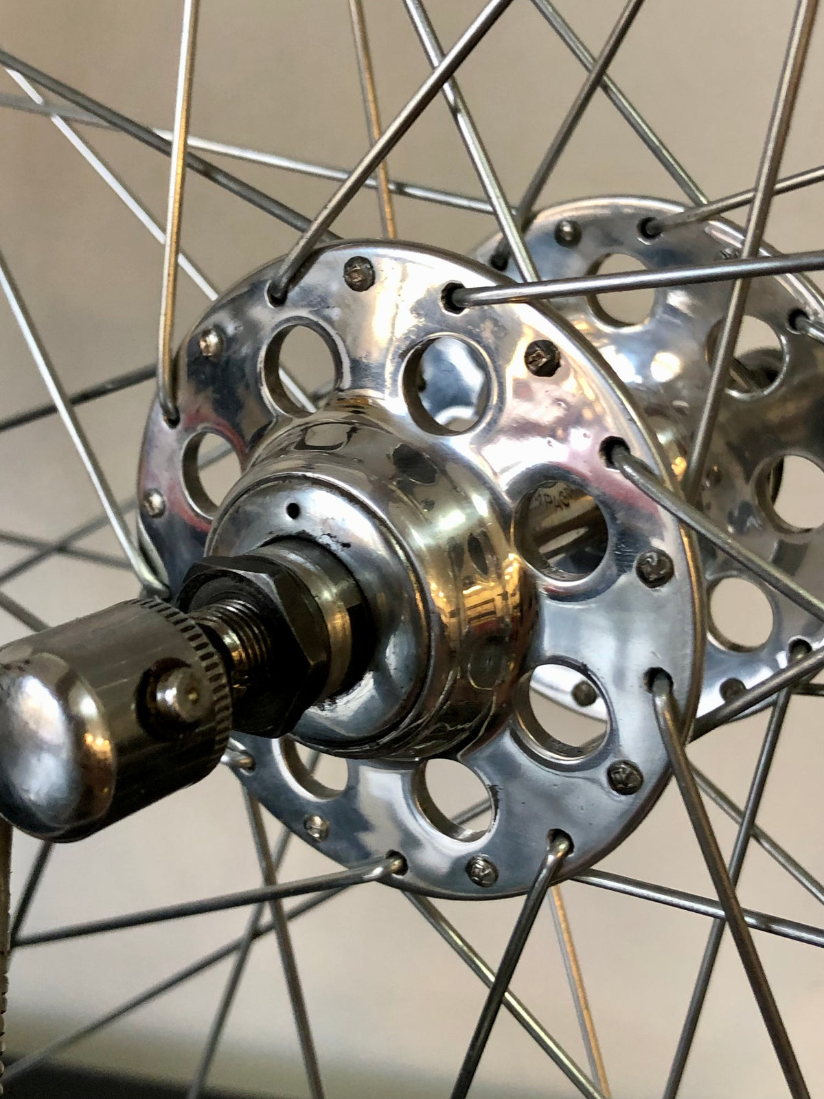 Ruote Campagnolo con mozzi Nuovo Tipo a flangia alta e cerchi Nisi. 700c tubolari.