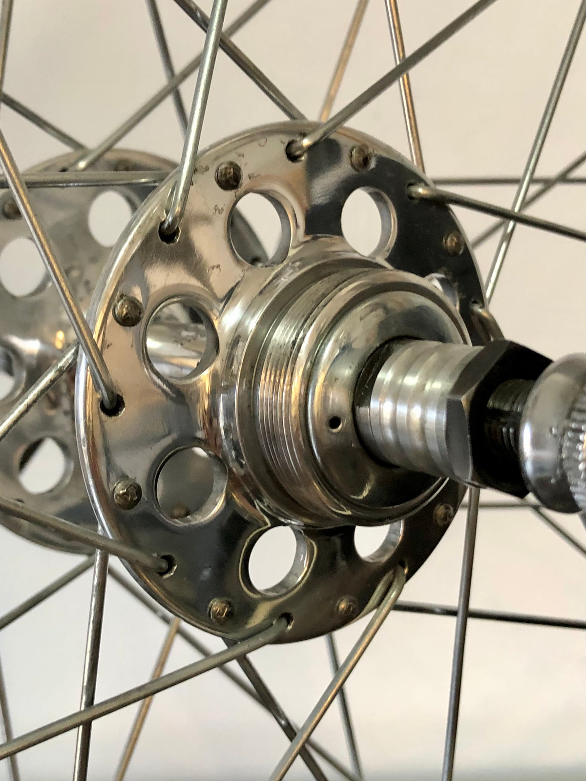 Ruote Campagnolo con mozzi Nuovo Tipo a flangia alta e cerchi Nisi. 700c tubolari.