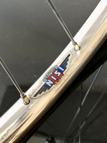 Ruote Campagnolo con mozzi Nuovo Tipo a flangia alta e cerchi Nisi. 700c tubolari.