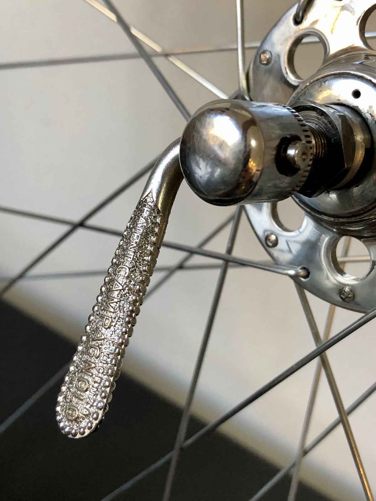 Ruote Campagnolo con mozzi Nuovo Tipo a flangia alta e cerchi Nisi. 700c tubolari.