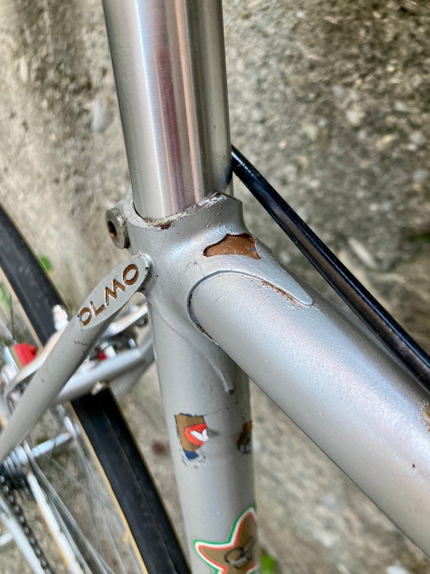 Bicicletta Olmo del '78. Tg. 54. Telaio Columbus, montaggio Campagnolo, Ofmega.