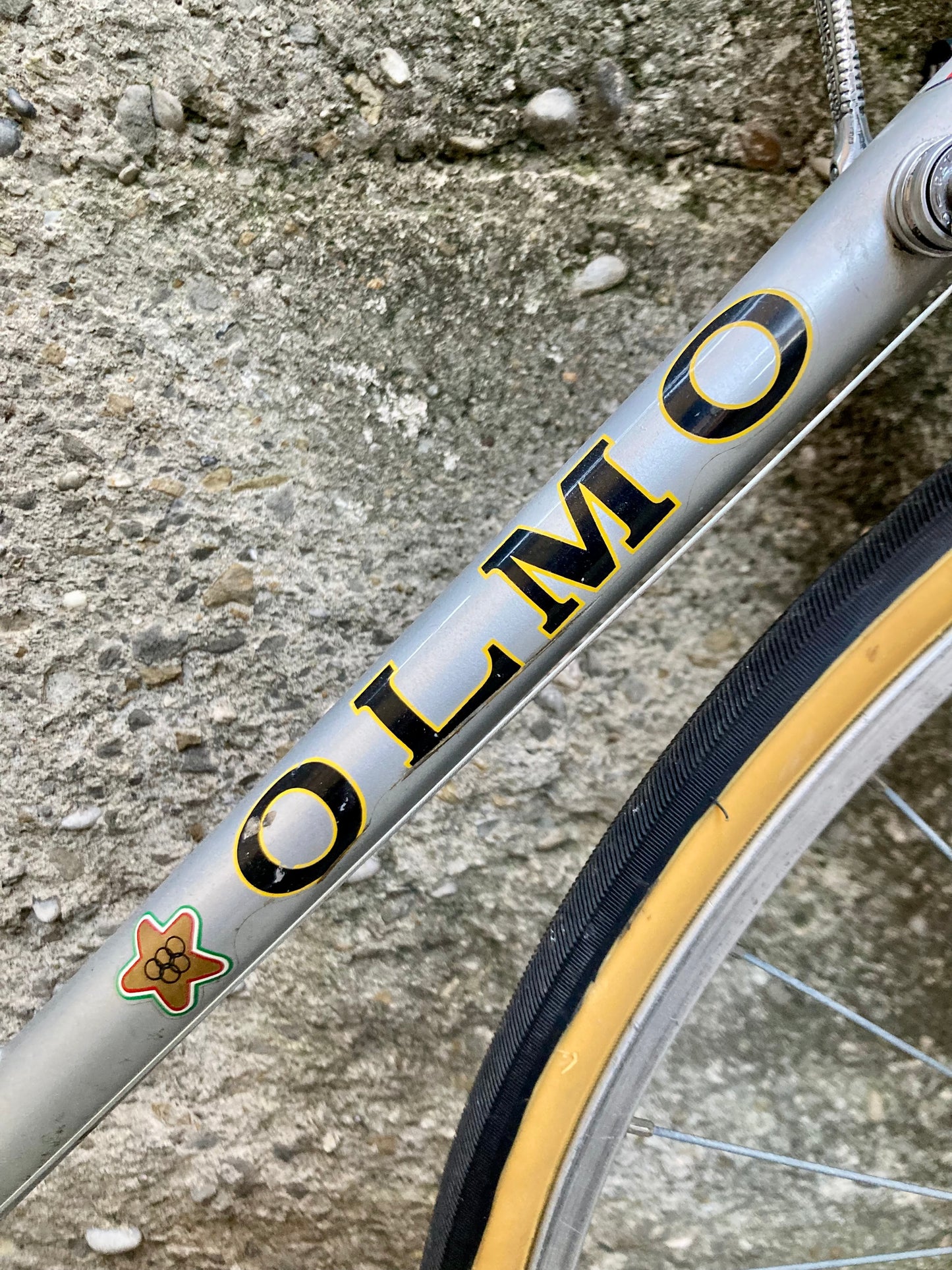 Bicicletta Olmo del '78. Tg. 54. Telaio Columbus, montaggio Campagnolo, Ofmega.