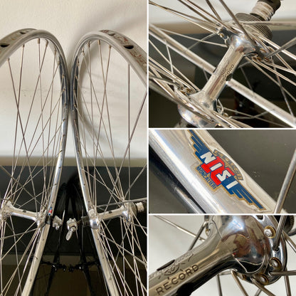 Ruote da corsa Campagnolo Record, cerchi Nisi per tubolare, con raggi Aeralpina.