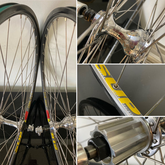 Ruote Campagolo Record 9-10-11v, cerchi Mavic Open S.U.P. CD Ceramic. Per copertoncino.