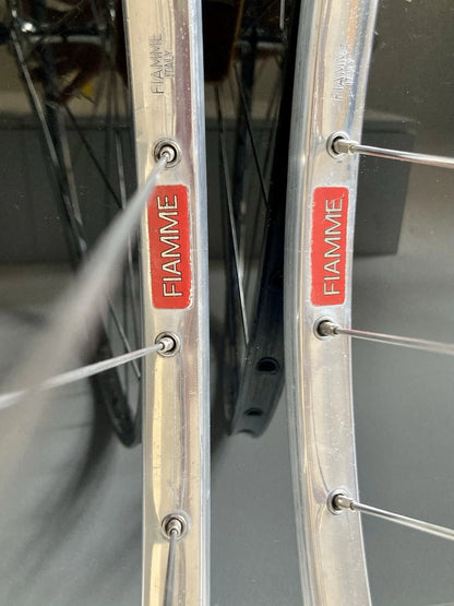 Ruote Campagnolo Record, cerchi Fiamme per tubolari. 700c