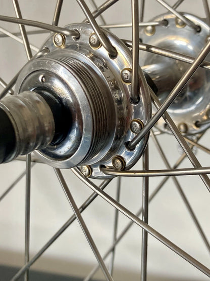 Ruote Campagnolo Record, cerchi Fiamme per tubolari. 700c