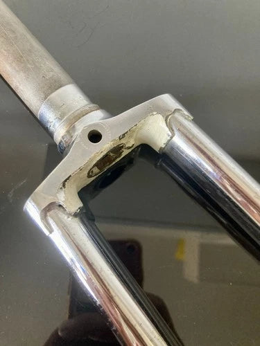 Forcella corsa Torpado in acciaio cromata. Diametro 1"