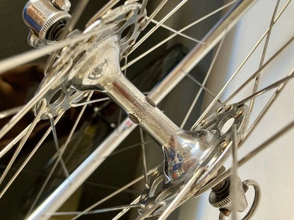 Ruote Campagnolo Record - Nisi tubolare. Mozzi a flangia alta "No Record".